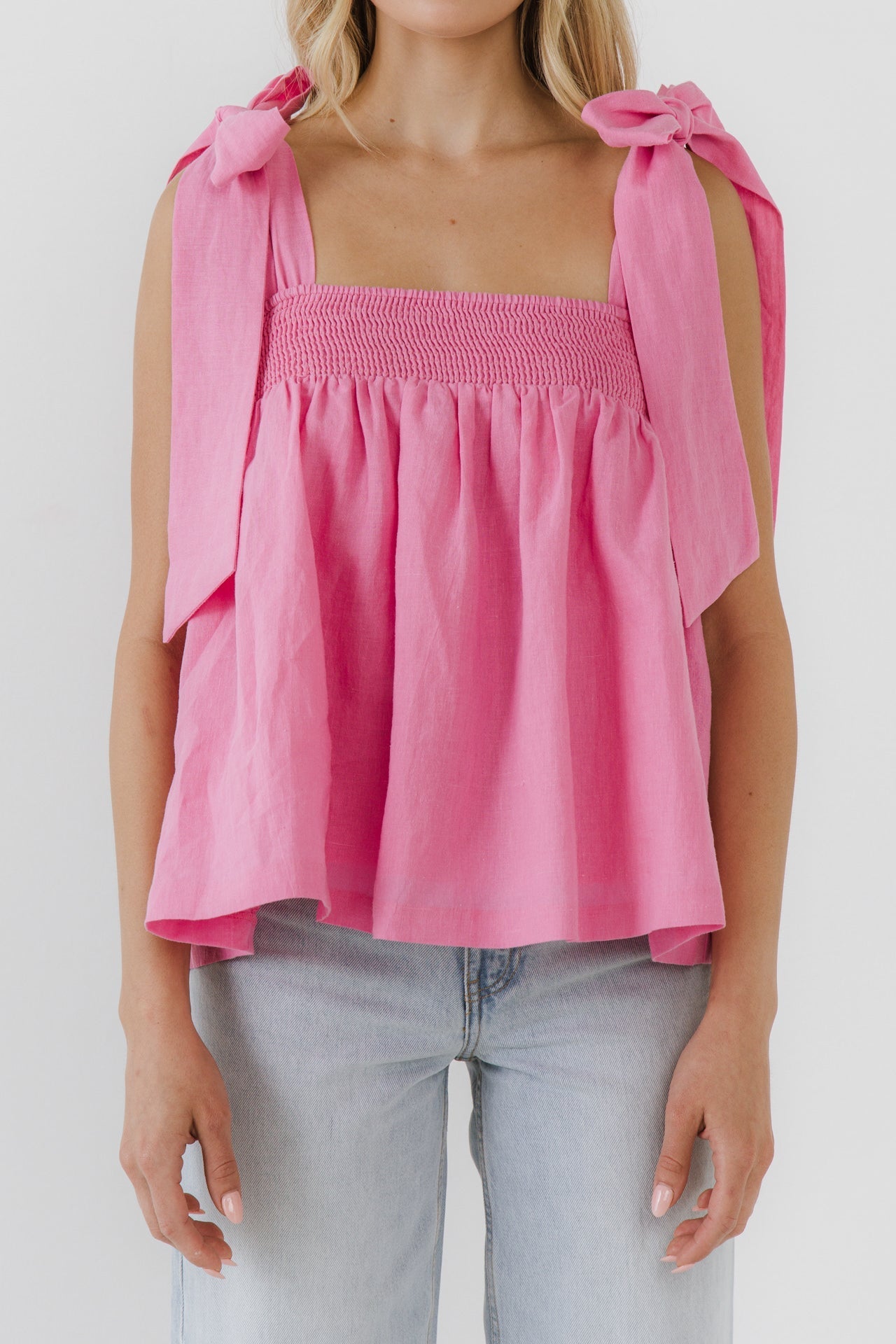 ENDLESS ROSE - Bow Tie Flounce Top - TOPS available at Objectrare