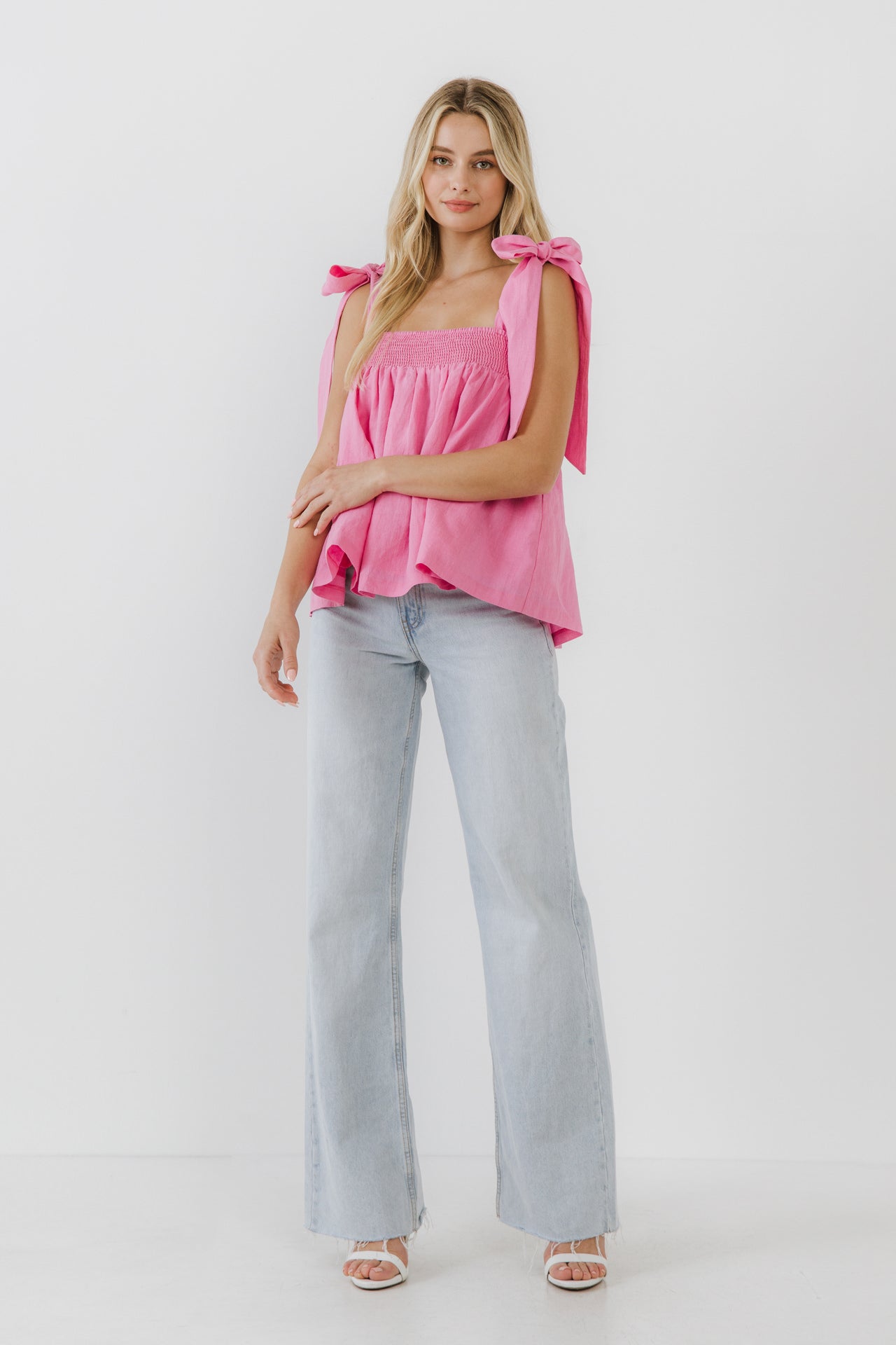 ENDLESS ROSE - Bow Tie Flounce Top - TOPS available at Objectrare