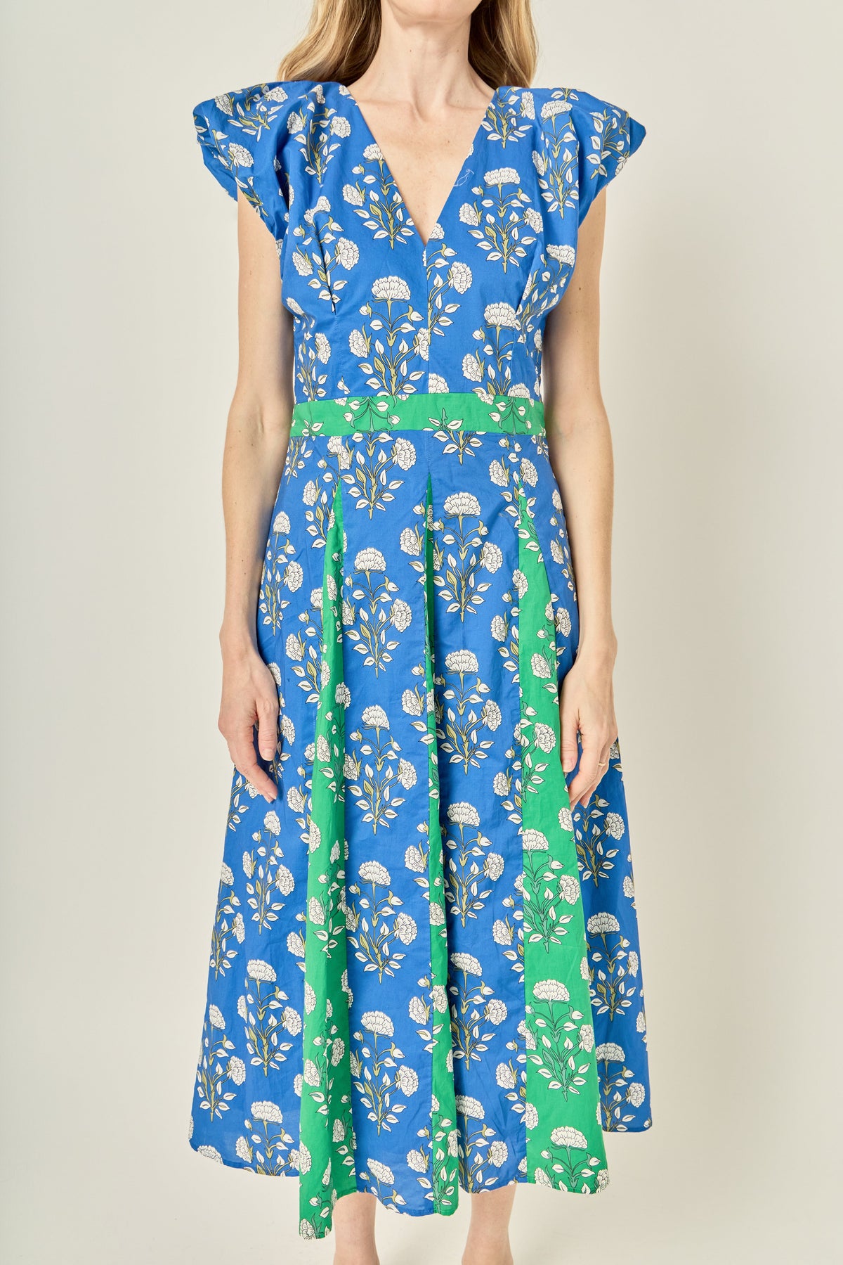 LA'VEN - Print Block Midi Dress - DRESSES available at Objectrare