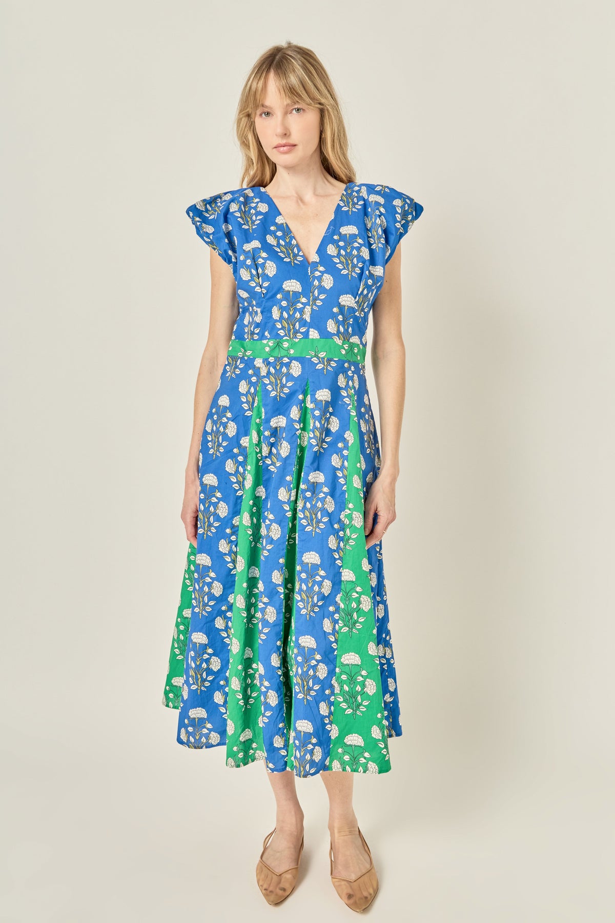 LA'VEN - Print Block Midi Dress - DRESSES available at Objectrare