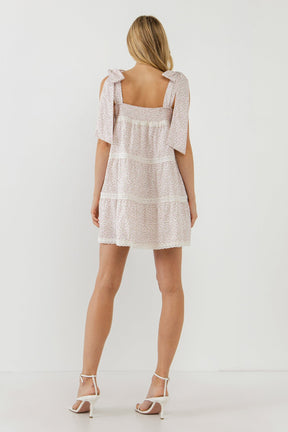 FREE THE ROSES - Lace Trimmed Floral Bow Tie Mini - DRESSES available at Objectrare