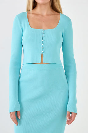 ENDLESS ROSE - Button Down Knit Cardigan - TOPS available at Objectrare
