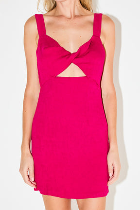 ENDLESS ROSE - Soft Touch Plisse Twist Mini Dress - DRESSES available at Objectrare