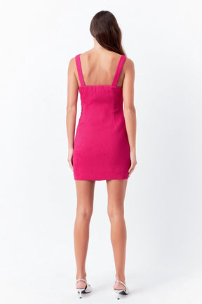 ENDLESS ROSE - Endless Rose - Soft Touch Plisse Twist Mini Dress - DRESSES available at Objectrare