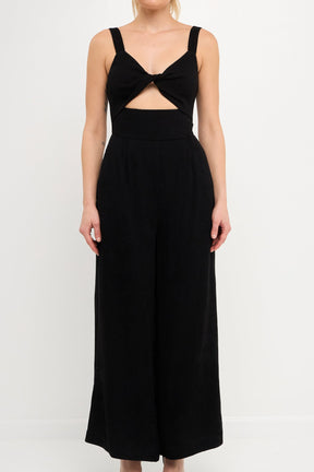 ENDLESS ROSE - Soft Touch Plisse Twist Jumpsuit - JUMPSUITS available at Objectrare