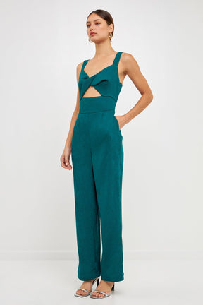 ENDLESS ROSE - Soft Touch Plisse Twist Jumpsuit - JUMPSUITS available at Objectrare