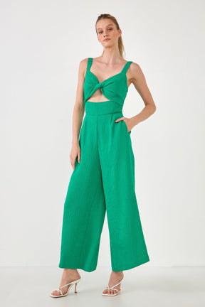ENDLESS ROSE - Soft Touch Plisse Twist Jumpsuit - JUMPSUITS available at Objectrare