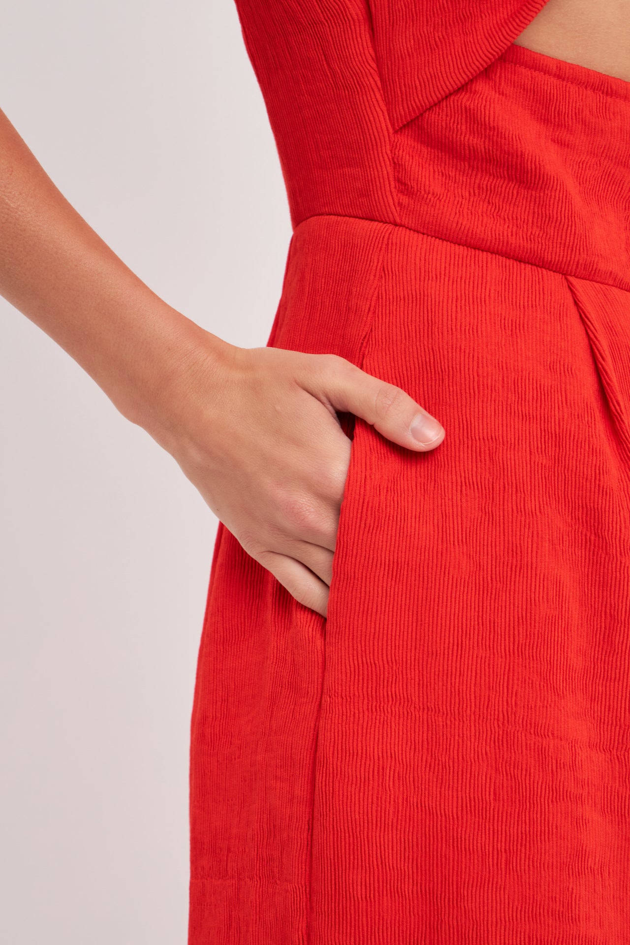 Soft Touch Plisse Twist Jumpsuit