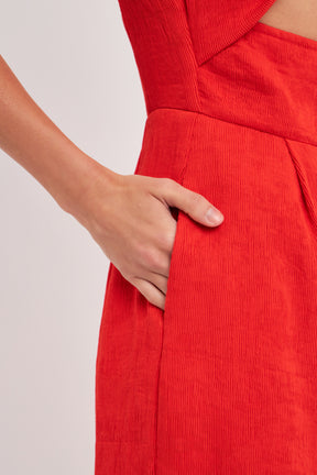 Soft Touch Plisse Twist Jumpsuit