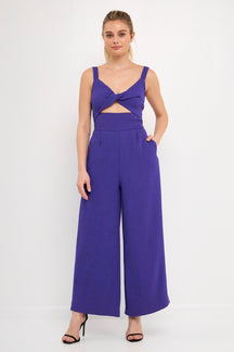 ENDLESS ROSE - Endless Rose - Soft Touch Plisse Twist Jumpsuit - JUMPSUITS available at Objectrare