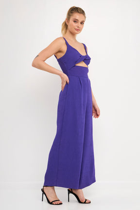 ENDLESS ROSE - Soft Touch Plisse Twist Jumpsuit - JUMPSUITS available at Objectrare