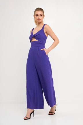 ENDLESS ROSE - Soft Touch Plisse Twist Jumpsuit - JUMPSUITS available at Objectrare