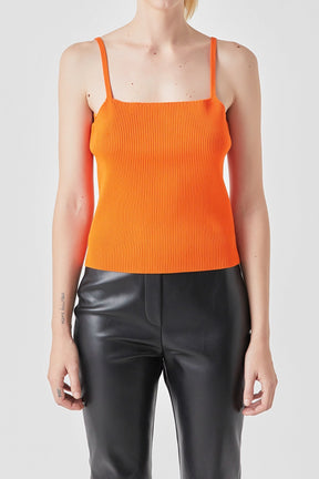 GREY LAB - Classic Rib Knit Everyday Tank - CAMI TOPS & TANK available at Objectrare