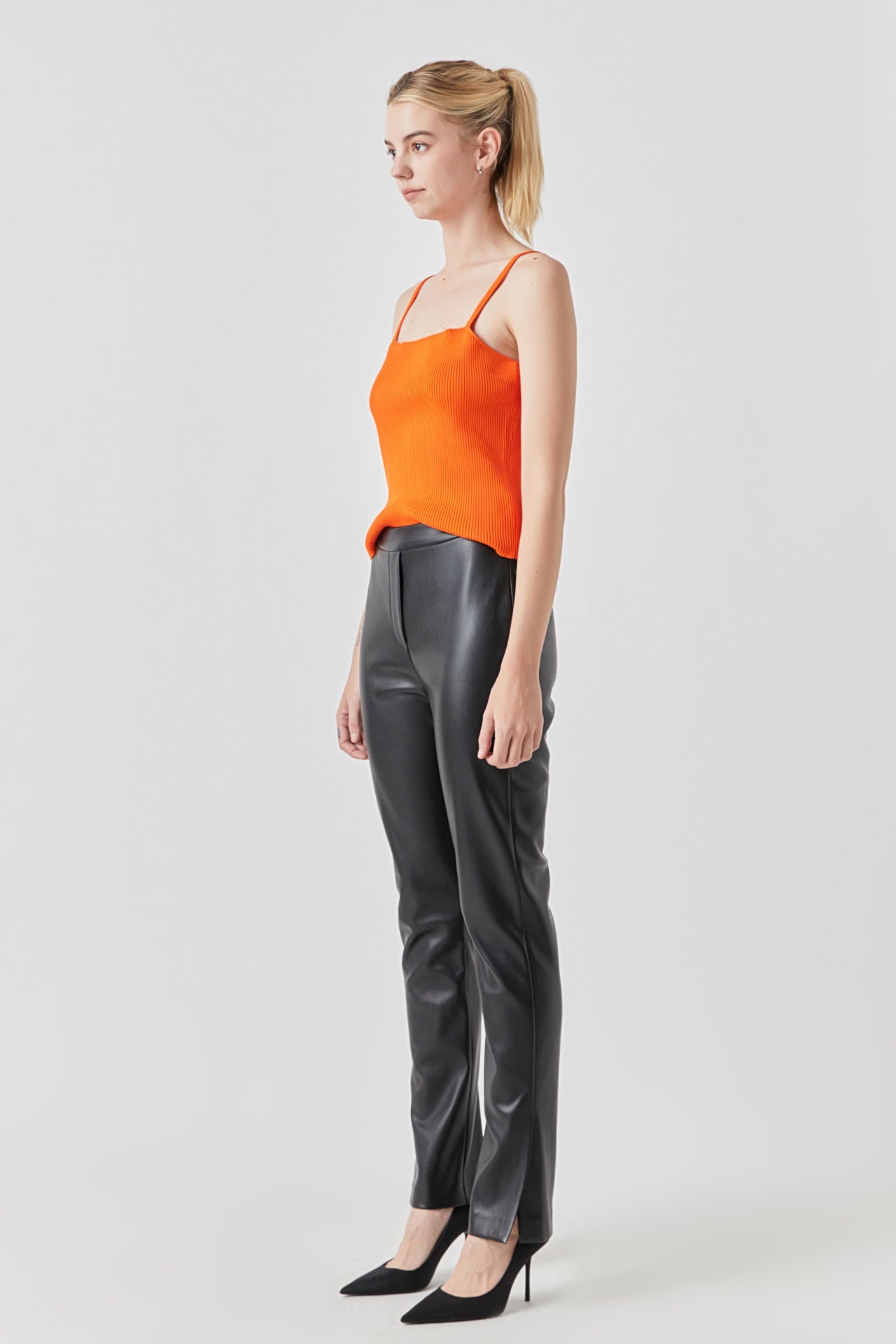 GREY LAB - Classic Rib Knit Everyday Tank - CAMI TOPS & TANK available at Objectrare