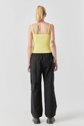 GREY LAB - Classic Rib Knit Everyday Tank - CAMI TOPS & TANK available at Objectrare