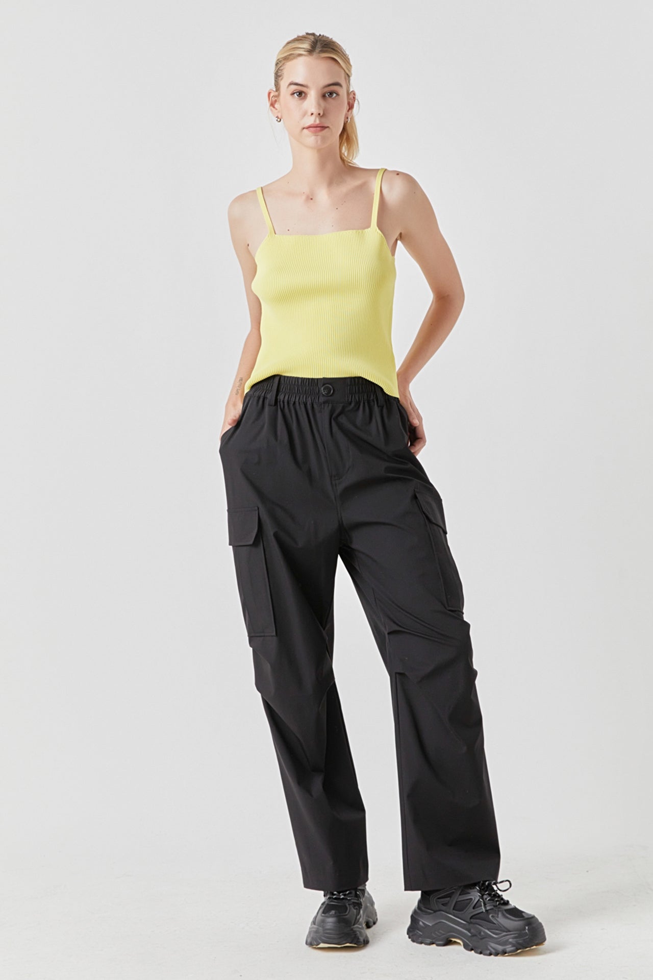 GREY LAB - Classic Rib Knit Everyday Tank - CAMI TOPS & TANK available at Objectrare