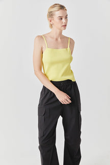 GREY LAB - Classic Rib Knit Everyday Tank - CAMI TOPS & TANK available at Objectrare