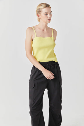 GREY LAB - Classic Rib Knit Everyday Tank - CAMI TOPS & TANK available at Objectrare