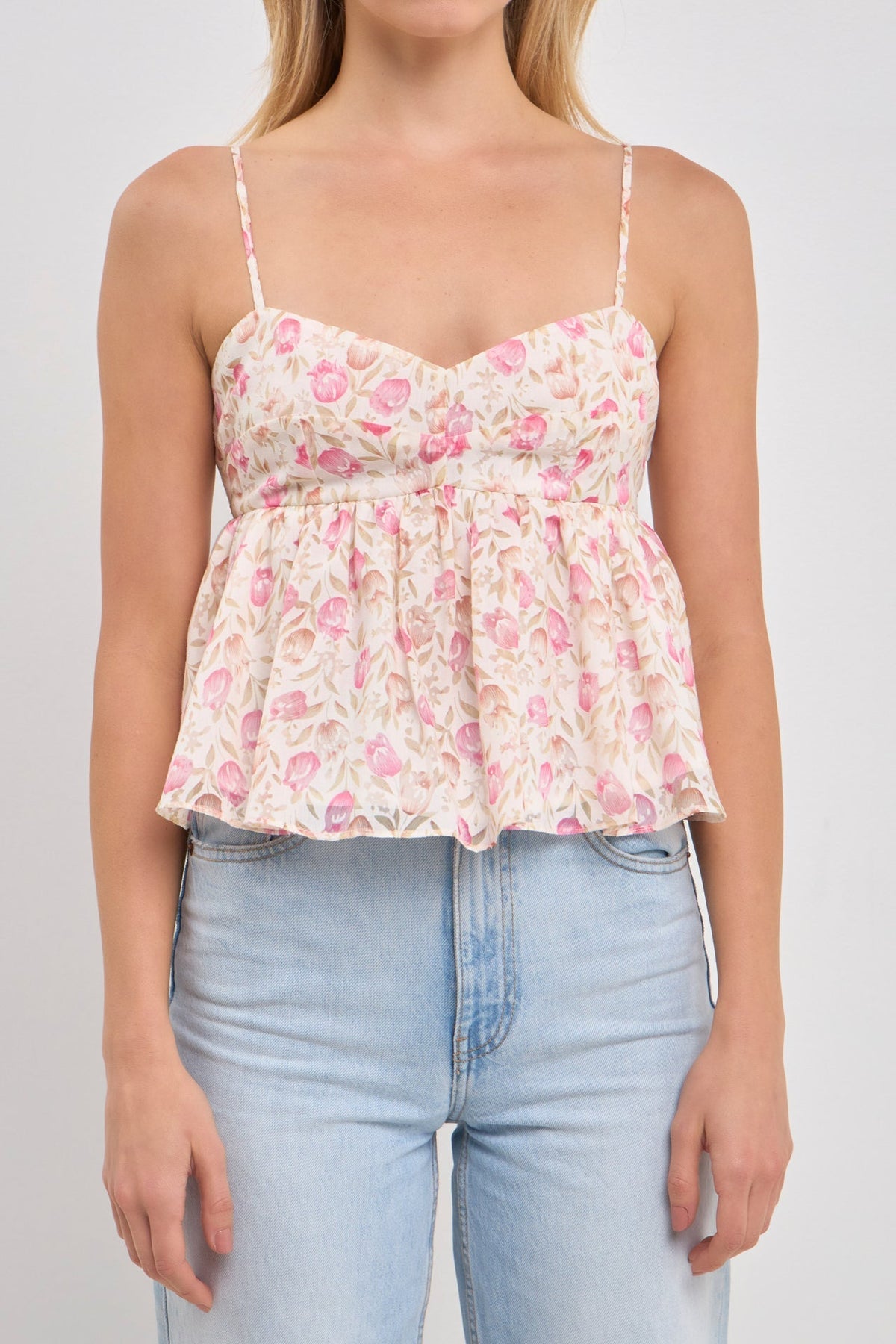 FREE THE ROSES - Free The Roses - Floral Baby Doll Top - TOPS available at Objectrare