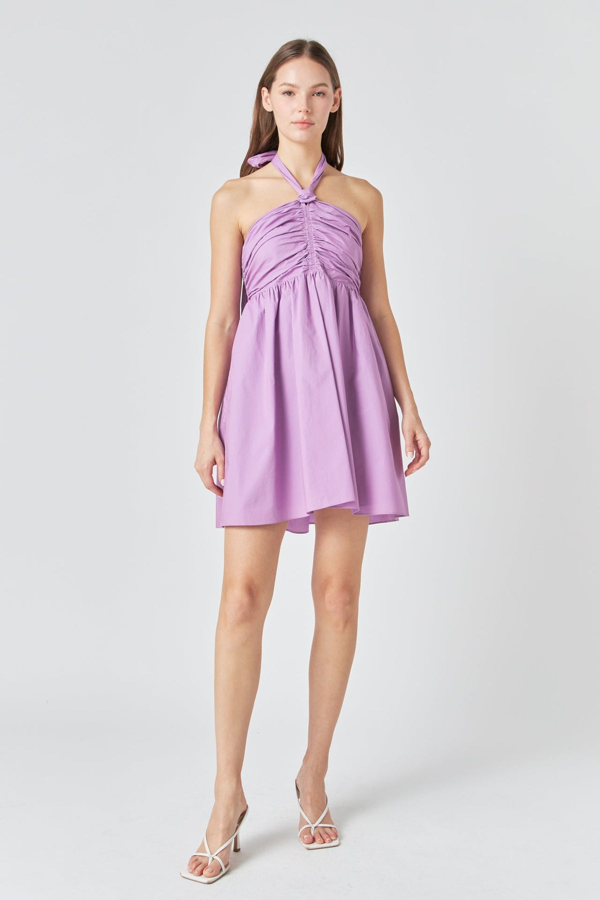 ENDLESS ROSE - Endless Rose - Ruched Halter Neck Flounce Dress - DRESSES available at Objectrare