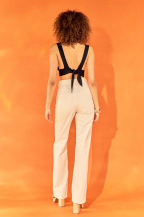 ENDLESS ROSE - Back Tie Elevated Knit Bralette - CAMI TOPS & TANK available at Objectrare