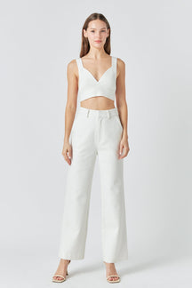 ENDLESS ROSE - Back Tie Elevated Knit Bralette - CAMI TOPS & TANK available at Objectrare