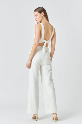 ENDLESS ROSE - Back Tie Elevated Knit Bralette - CAMI TOPS & TANK available at Objectrare