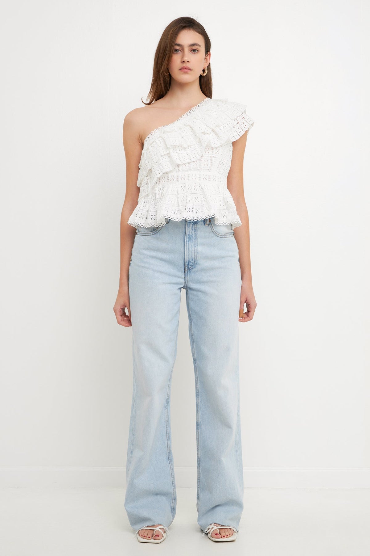 ENDLESS ROSE - One Shoulder Square Laced Top - TOPS available at Objectrare