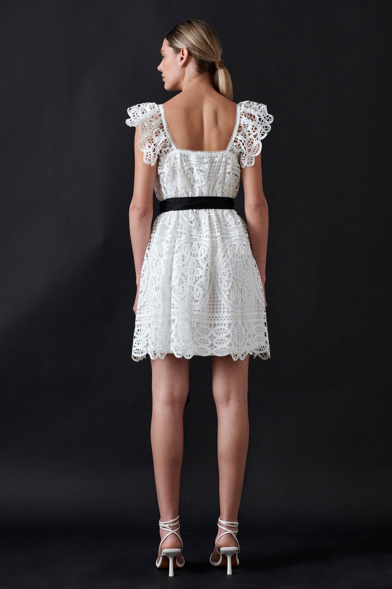 ENDLESS ROSE - Flounce Laced Mini Dress - DRESSES available at Objectrare