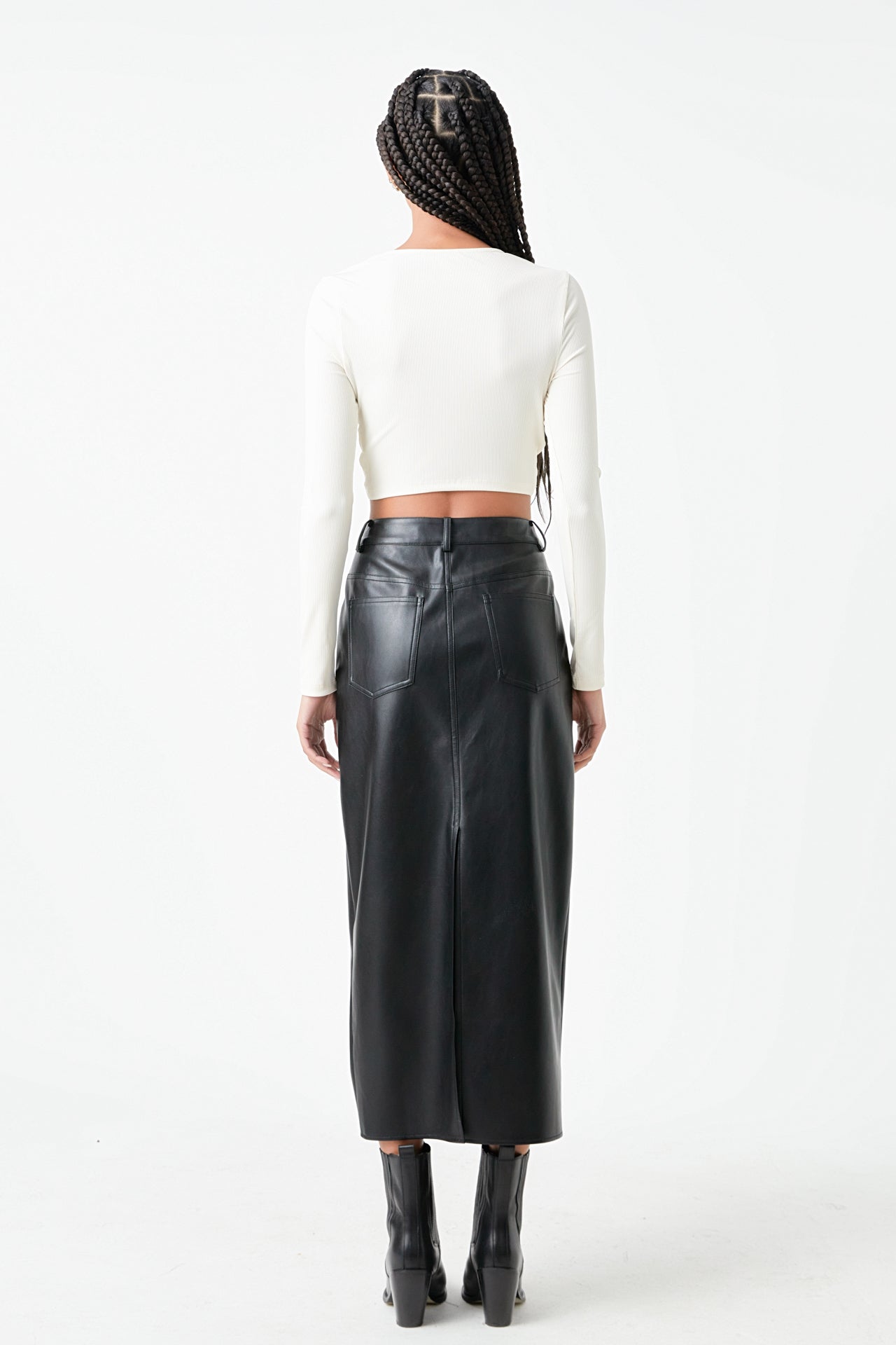 GREY LAB - Front Twist Cropped Long Sleeve - TOPS available at Objectrare