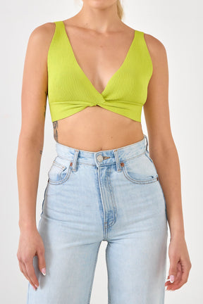 ENDLESS ROSE - Twisted Ribbed Bralette - CAMI TOPS & TANK available at Objectrare