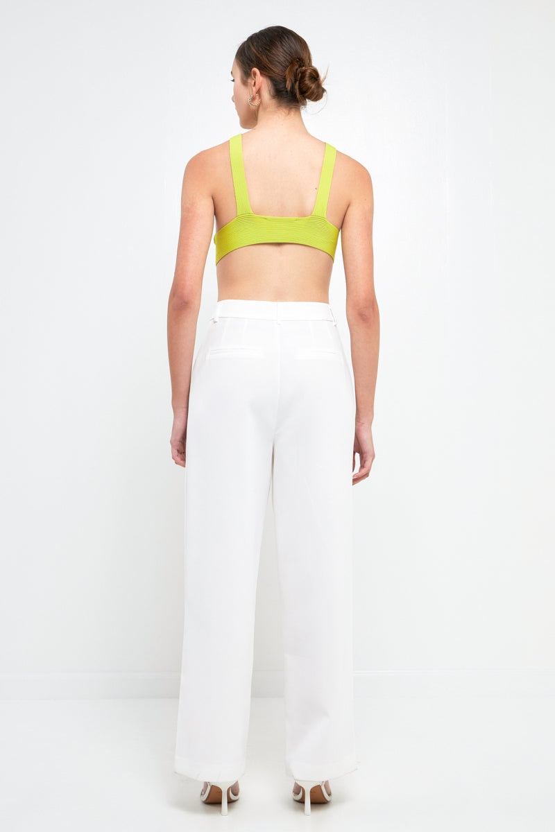 ENDLESS ROSE - Twisted Ribbed Bralette - CAMI TOPS & TANK available at Objectrare