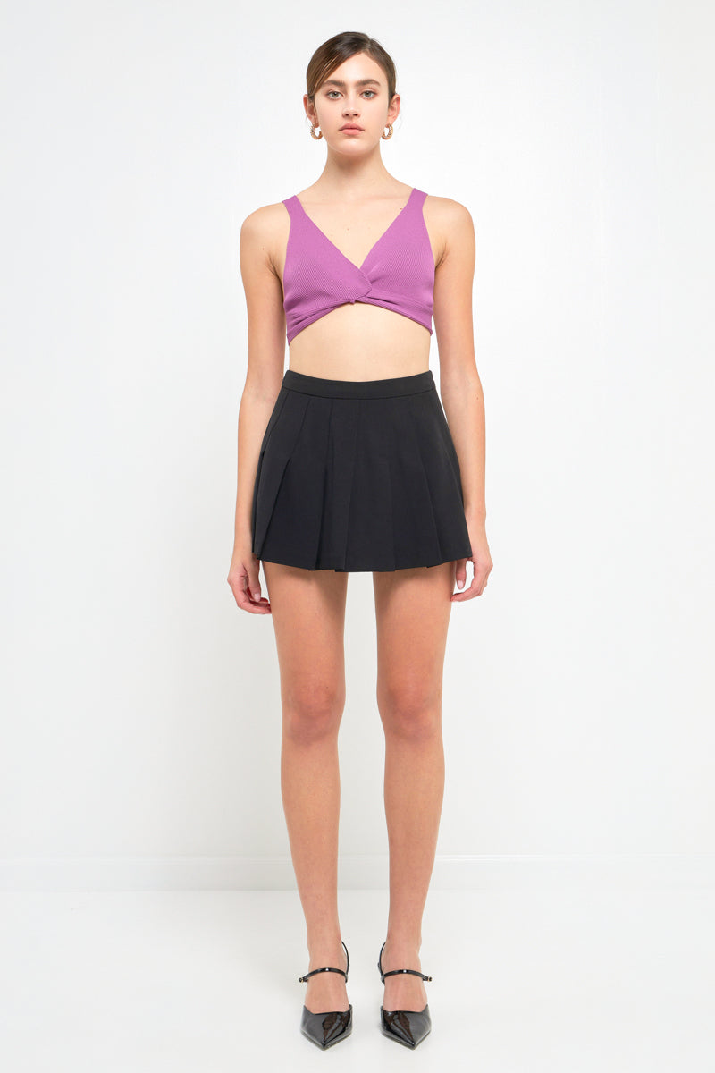 ENDLESS ROSE - Twisted Ribbed Bralette - CAMI TOPS & TANK available at Objectrare