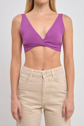 ENDLESS ROSE - Twisted Ribbed Bralette - CAMI TOPS & TANK available at Objectrare