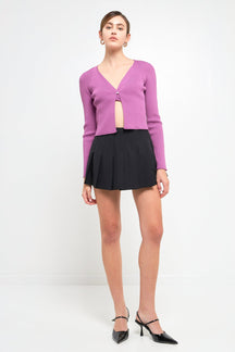 ENDLESS ROSE - Single Button Fine Rib Cardigan - SWEATERS & KNITS available at Objectrare