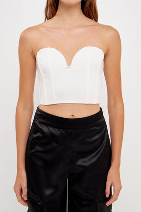 GREY LAB-Sweetheart Corset Tube Top-TOPS available at Objectrare