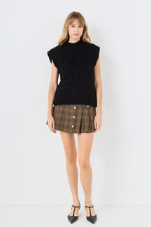 ENGLISH FACTORY - Chunky Knit Sweater Vest - SWEATERS & KNITS available at Objectrare