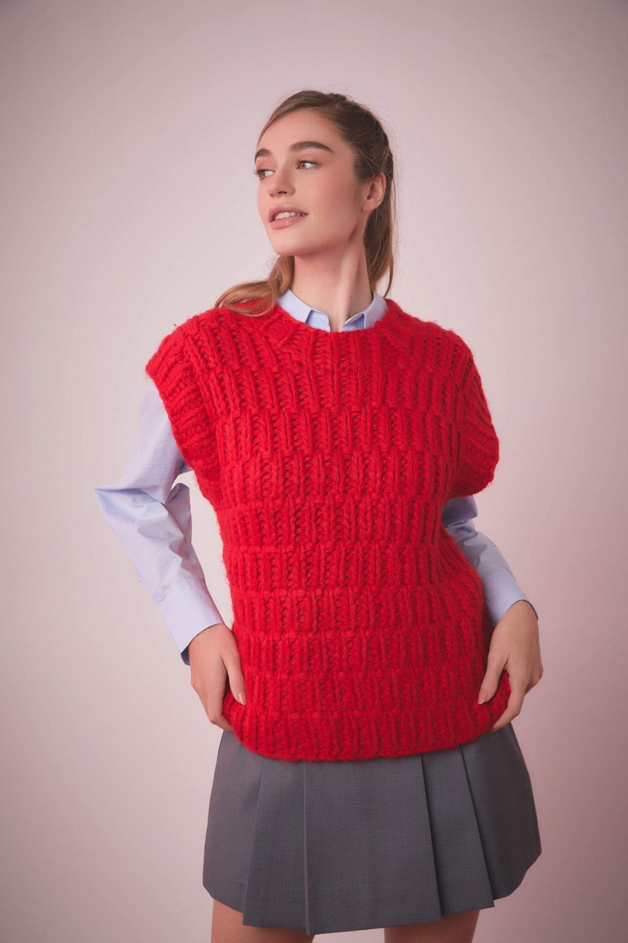 English Factory - Chunky Knit Sweater Vest