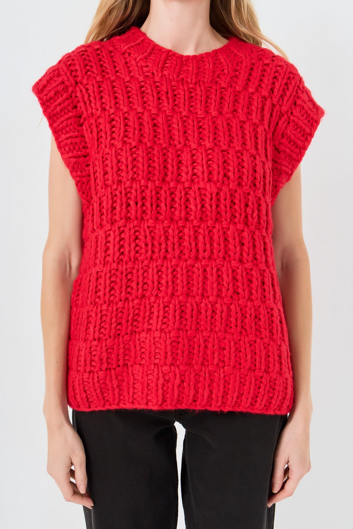 Chunky Knit Sweater Vest