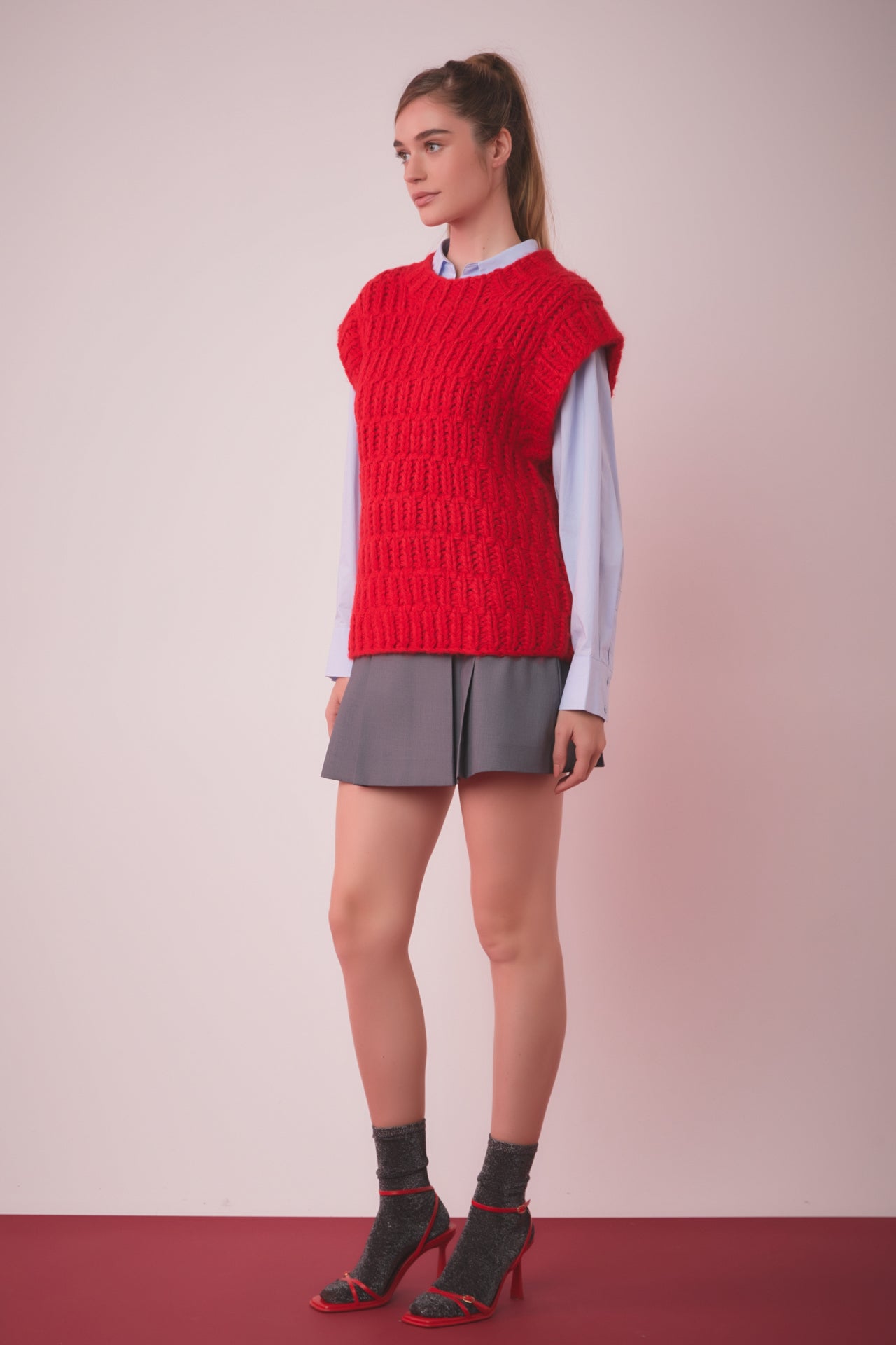 English Factory - Chunky Knit Sweater Vest