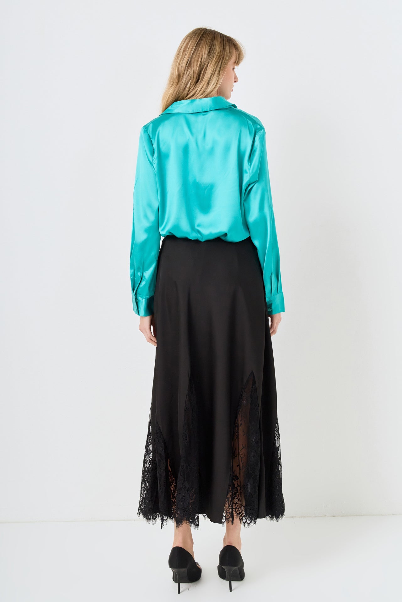ENDLESS ROSE - Classic Satin Over Shirt - SHIRTS & BLOUSES available at Objectrare
