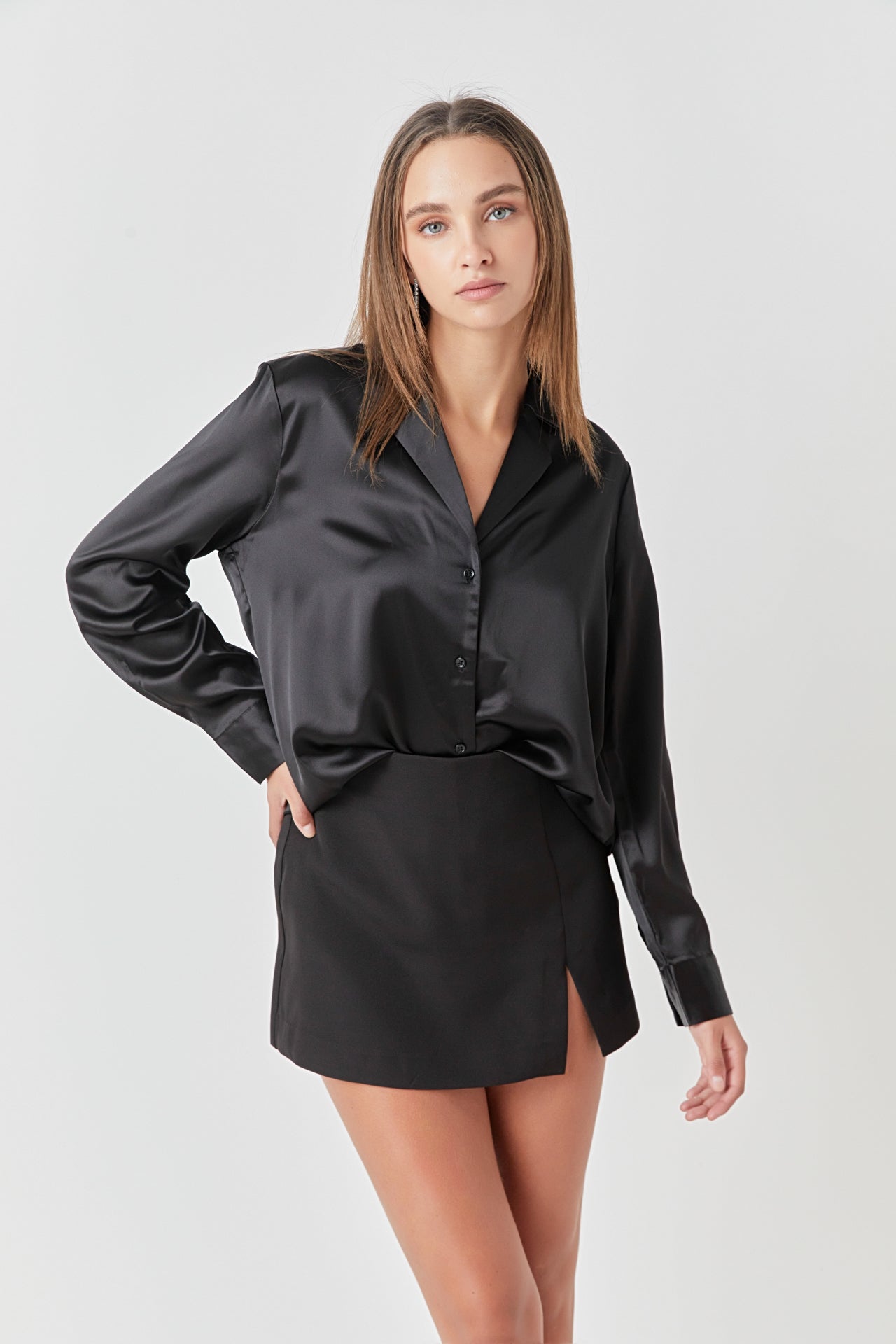 Endless Rose - Classic Satin Over Shirt