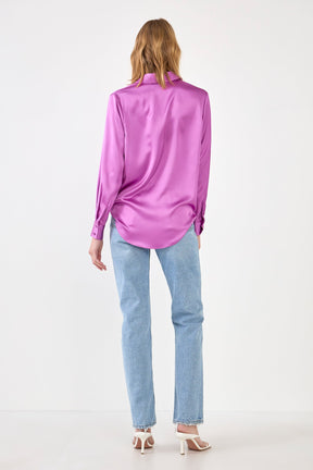 Endless Rose - Classic Satin Over Shirt