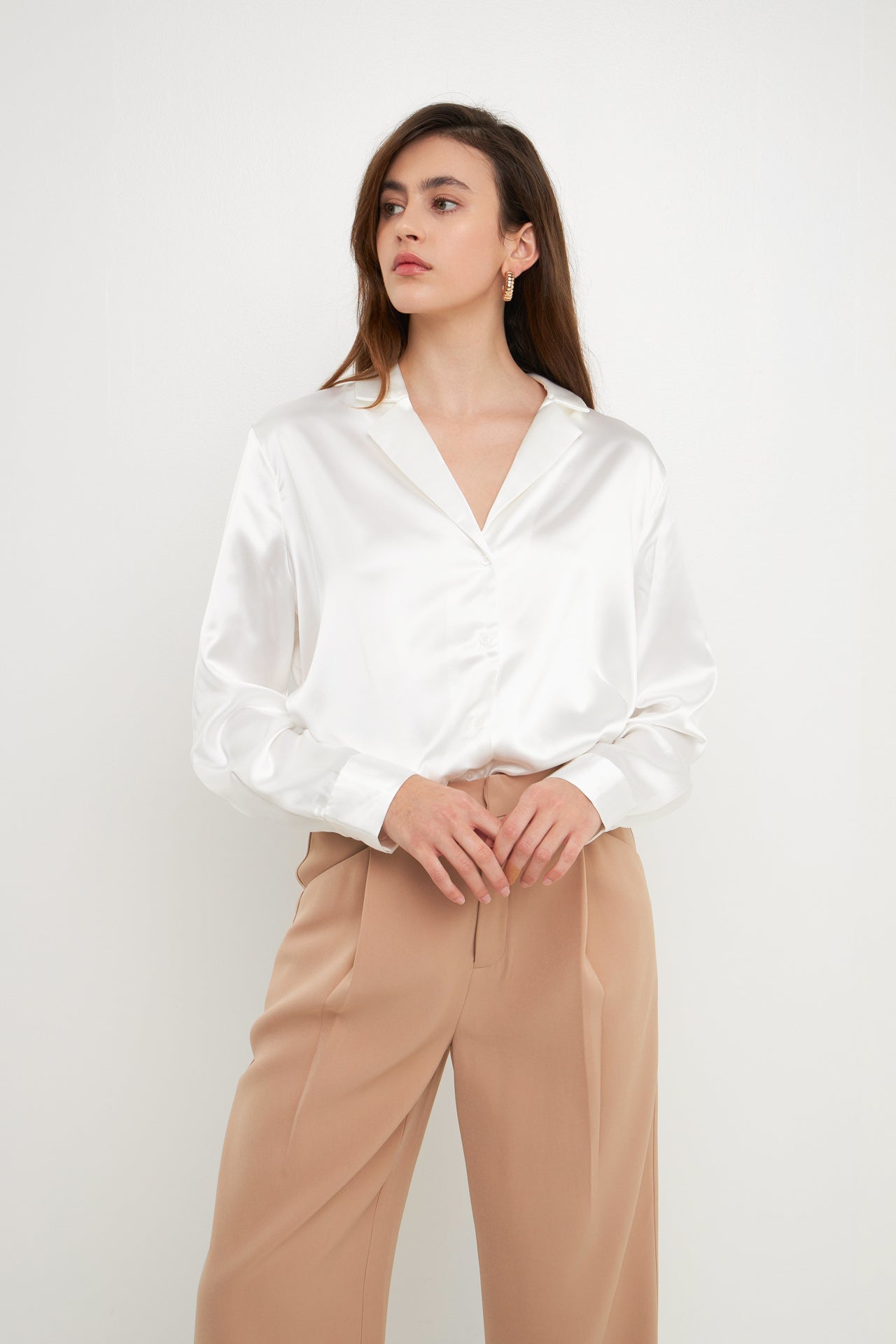 Endless Rose - Classic Satin Over Shirt