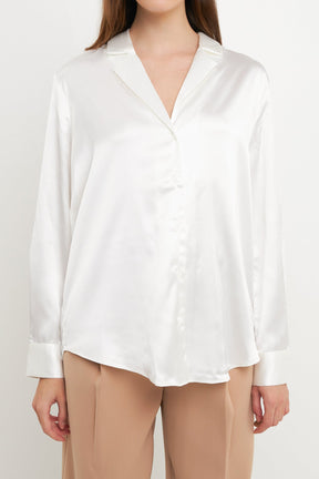 Endless Rose - Classic Satin Over Shirt