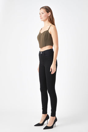 ENDLESS ROSE - Adjustable Bustier Crop Top - TOPS available at Objectrare