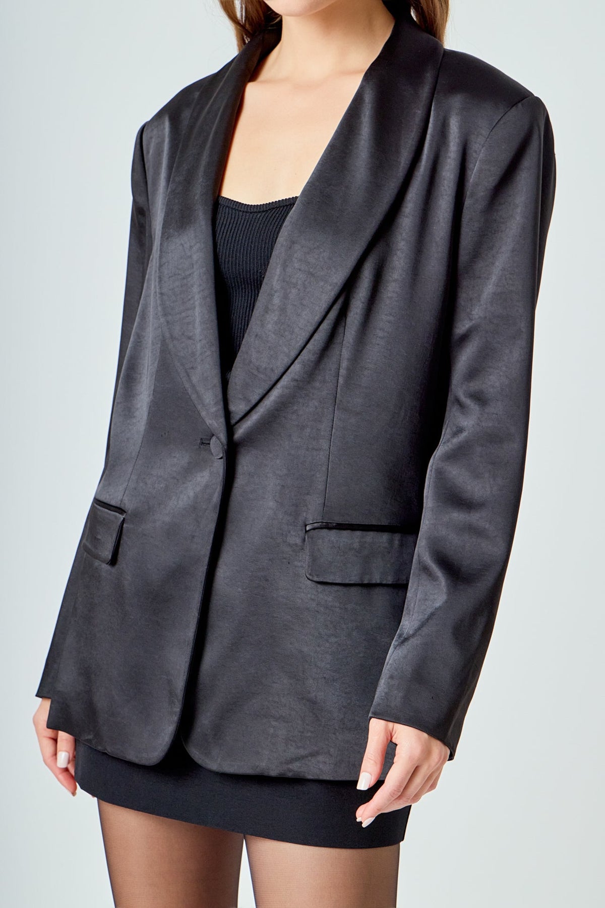 ENDLESS ROSE - Satin Blazer - BLAZERS available at Objectrare