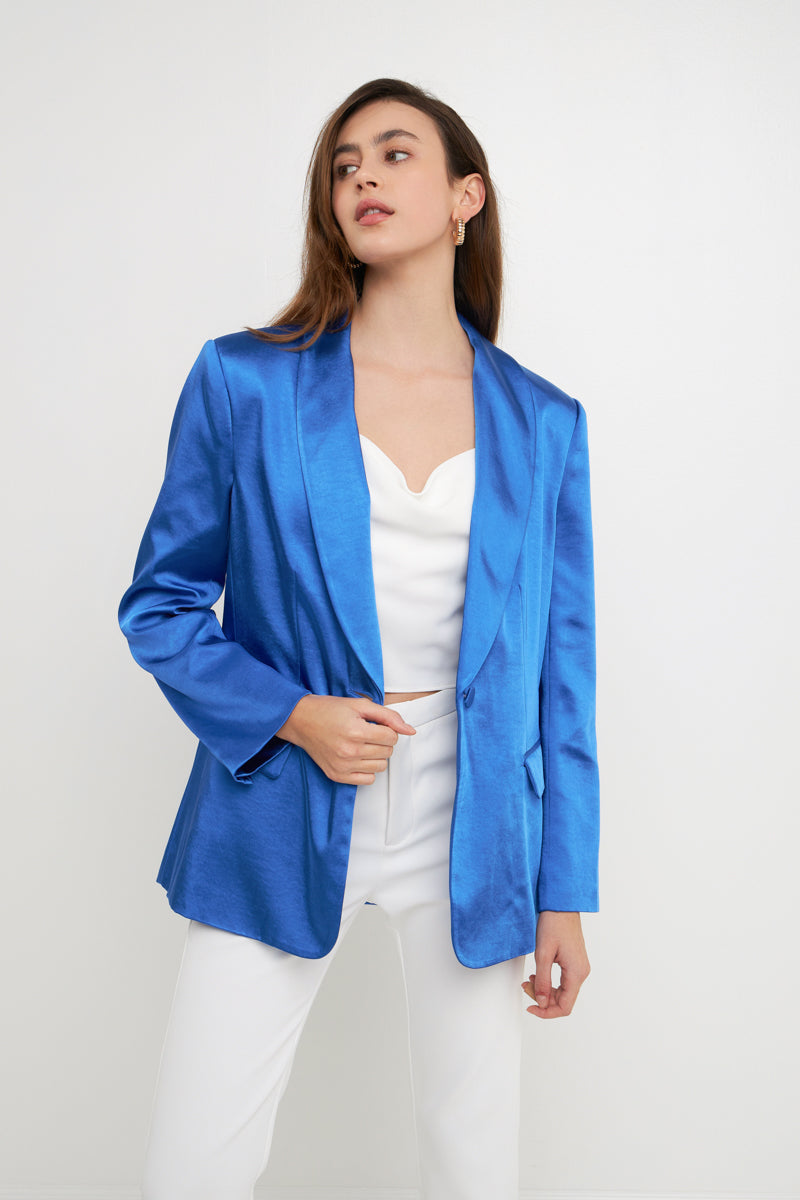 ENDLESS ROSE - Satin Blazer - BLAZERS available at Objectrare