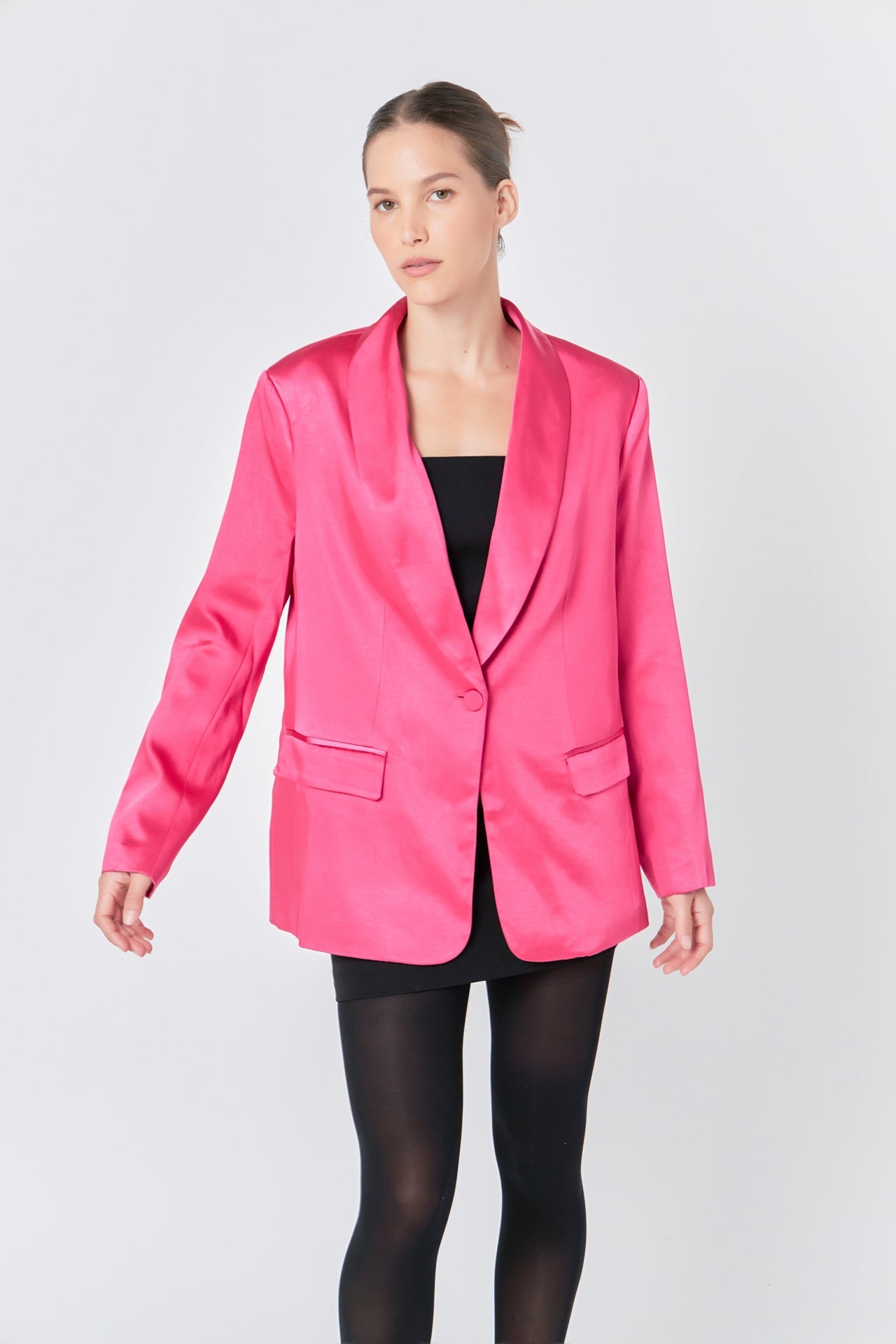 ENDLESS ROSE - Endless Rose - Satin Blazer - BLAZERS available at Objectrare