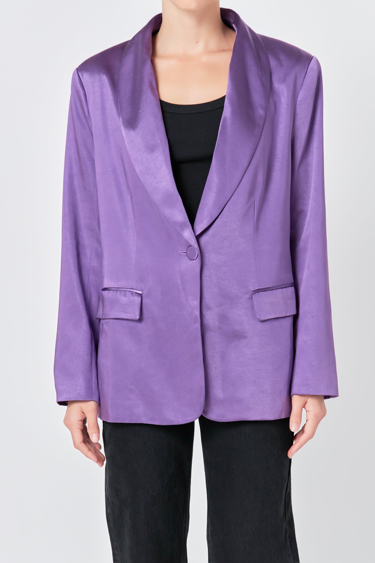 ENDLESS ROSE - Endless Rose - Satin Blazer - BLAZERS available at Objectrare